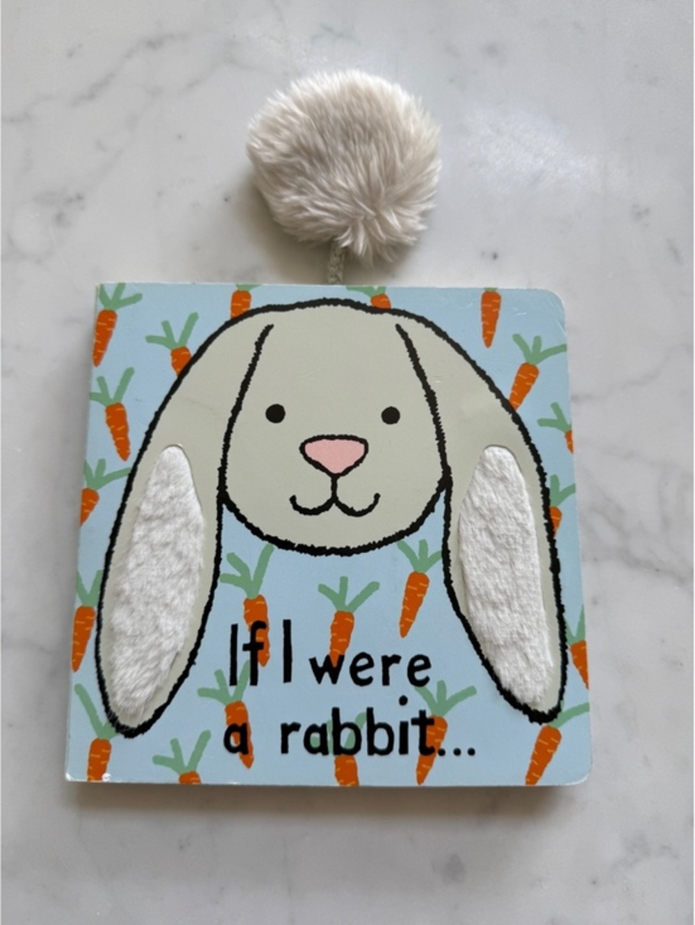 Jellycat If I Were a Rabbit Gray Sensory Touch and Feel Board Book